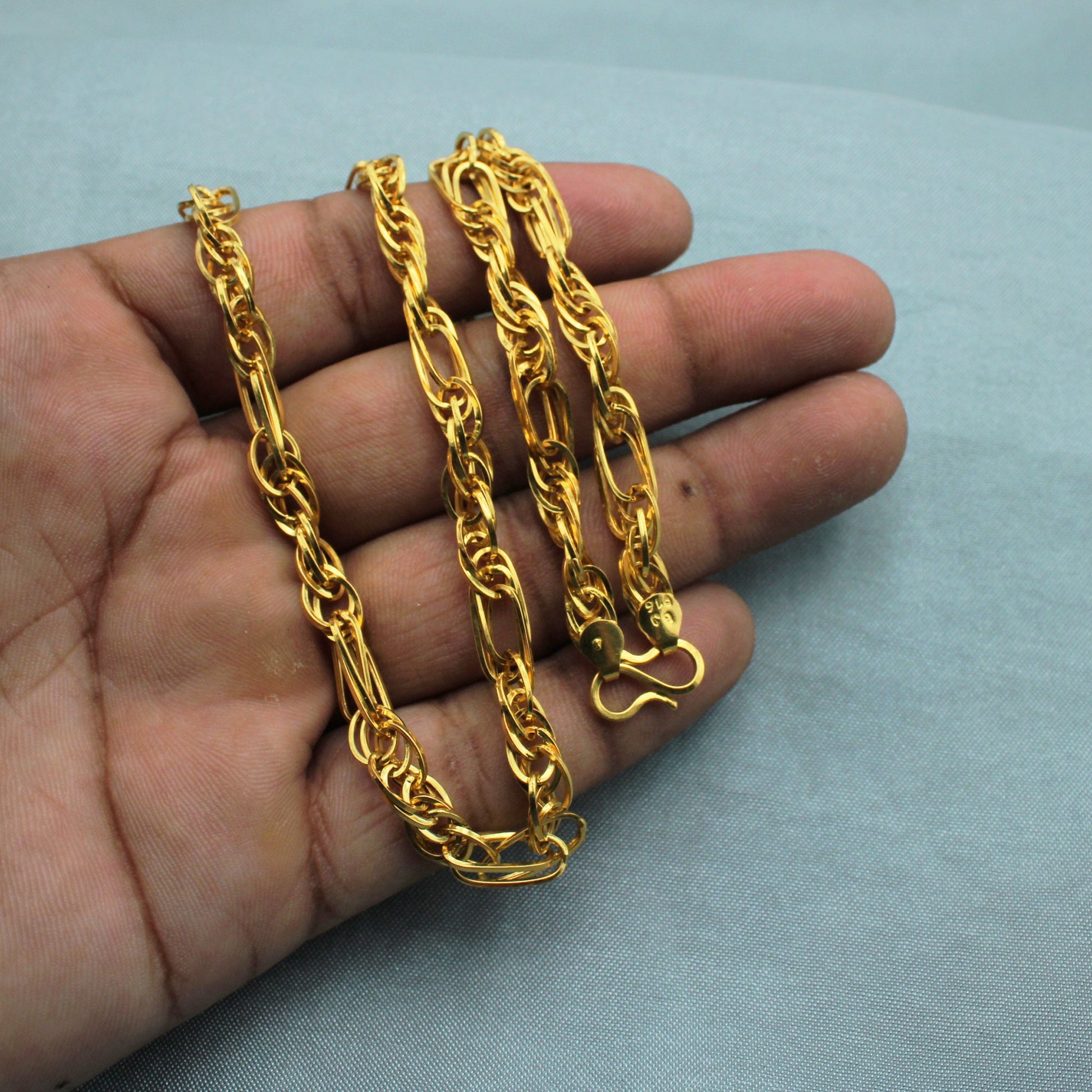 2mm 22kt Gold Rope Chain Chain Men's Rope Chain 2mm Men's Solid