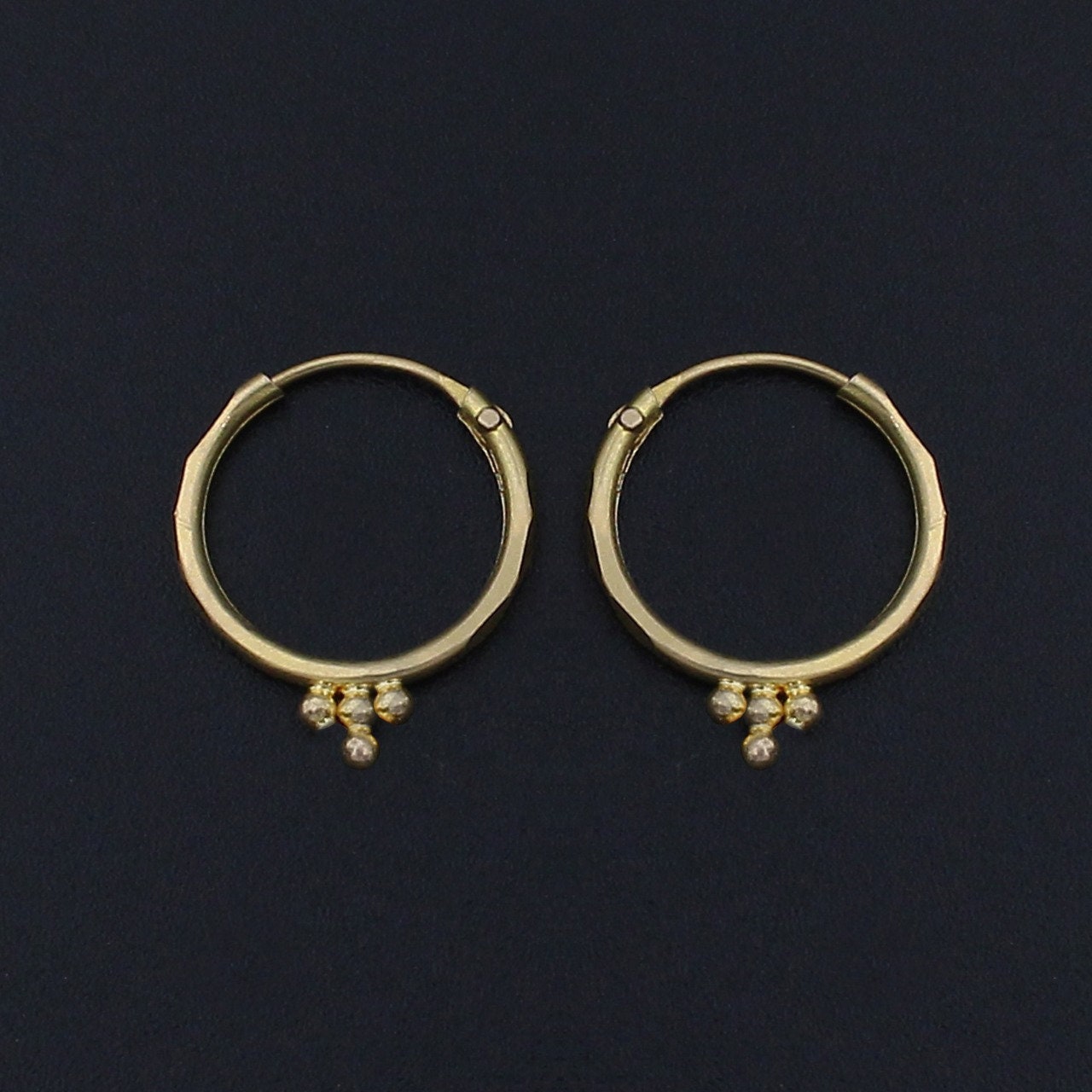 20k Gold Hoop Bali Earrings
