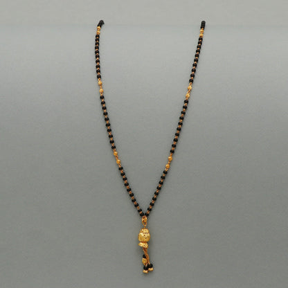 22k gold chain mangalsutra necklace with gold beads and black beads, Indian Wife Jewelry gift