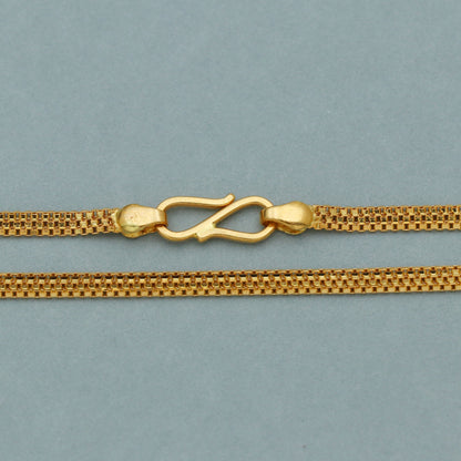 Pure Handmade 22k Yellow Gold Chain Necklace 22" inch Jewelry, 22k gold men women chain, pure gold necklace Indian gold necklace,