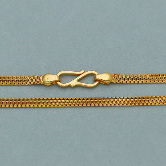 Pure Handmade 22k Yellow Gold Chain Necklace 22" inch Jewelry, 22k gold men women chain, pure gold necklace Indian gold necklace,