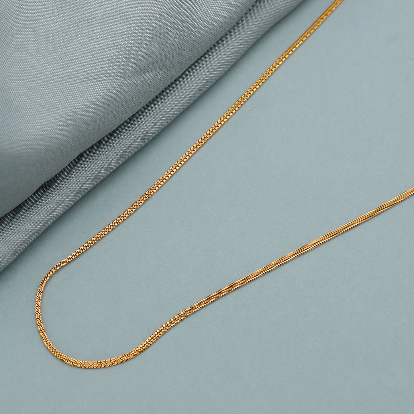 Handmade 22k Yellow Gold Chain Necklace: Indian Jewelry Gift