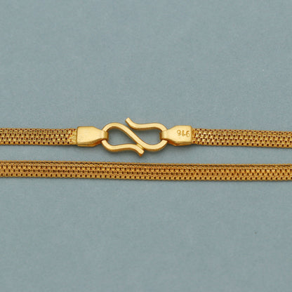 Fine Handmade 22k Yellow Gold Chain Necklace Jewelry, 22k gold men women chain, pure gold necklace indian gold necklace, gift for wife