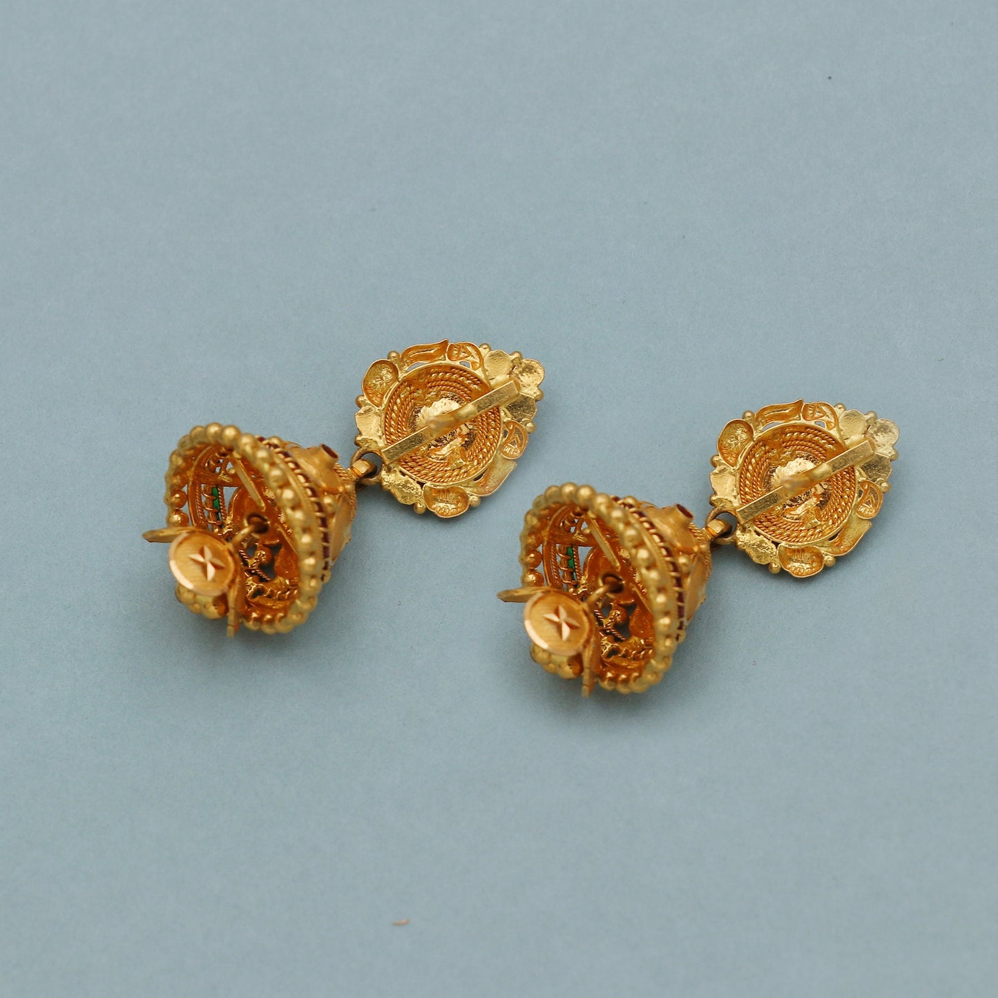 22k gold jhumki earrings handmade rajasthani jewelry for gift