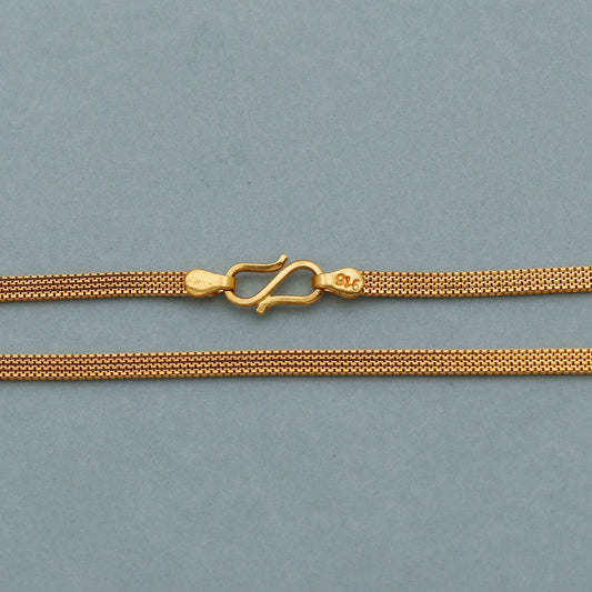 Multi box 22k Yellow Gold Chain Necklace For men women Anniversary Wedding Gift , Indian Gold Handmade necklace Jewelry