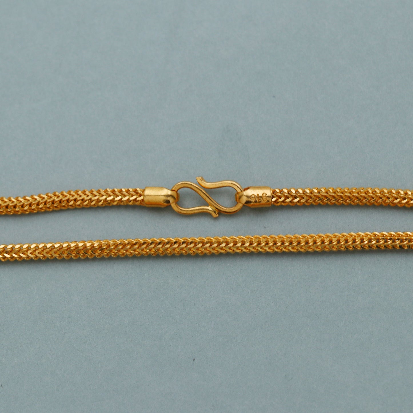 Solid gold 22k chain necklace handmade indian jewelry