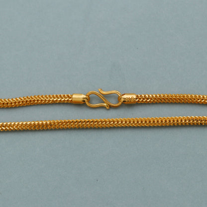 Solid gold 22k chain necklace handmade indian jewelry