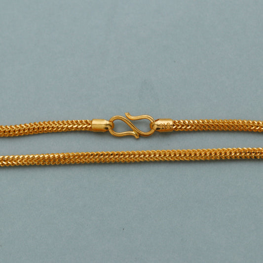Solid gold 22k chain necklace handmade indian jewelry