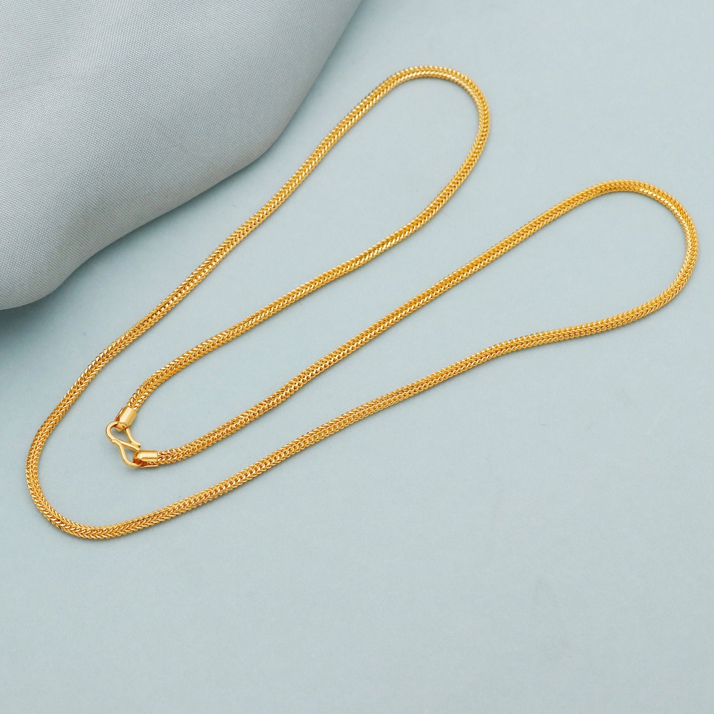 Solid gold 22k chain necklace handmade indian jewelry