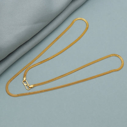 Pure Handmade 22k Yellow Gold Chain Necklace 22" inch Jewelry, 22k gold men women chain, pure gold necklace Indian gold necklace,