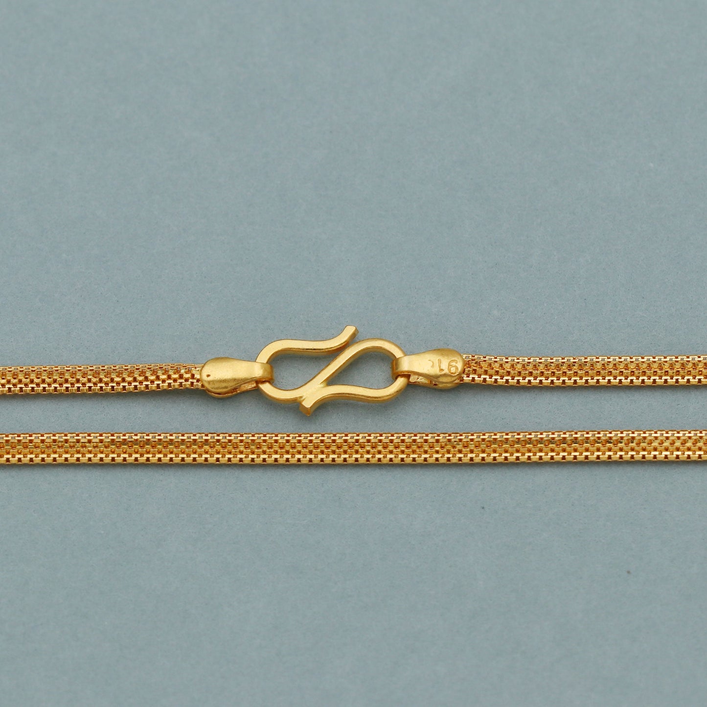 Handmade 22k Yellow Gold Chain Necklace: Indian Jewelry Gift