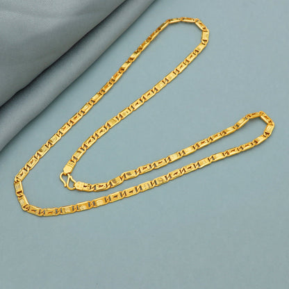 handcrafted real 22k gold necklace chain, K3282