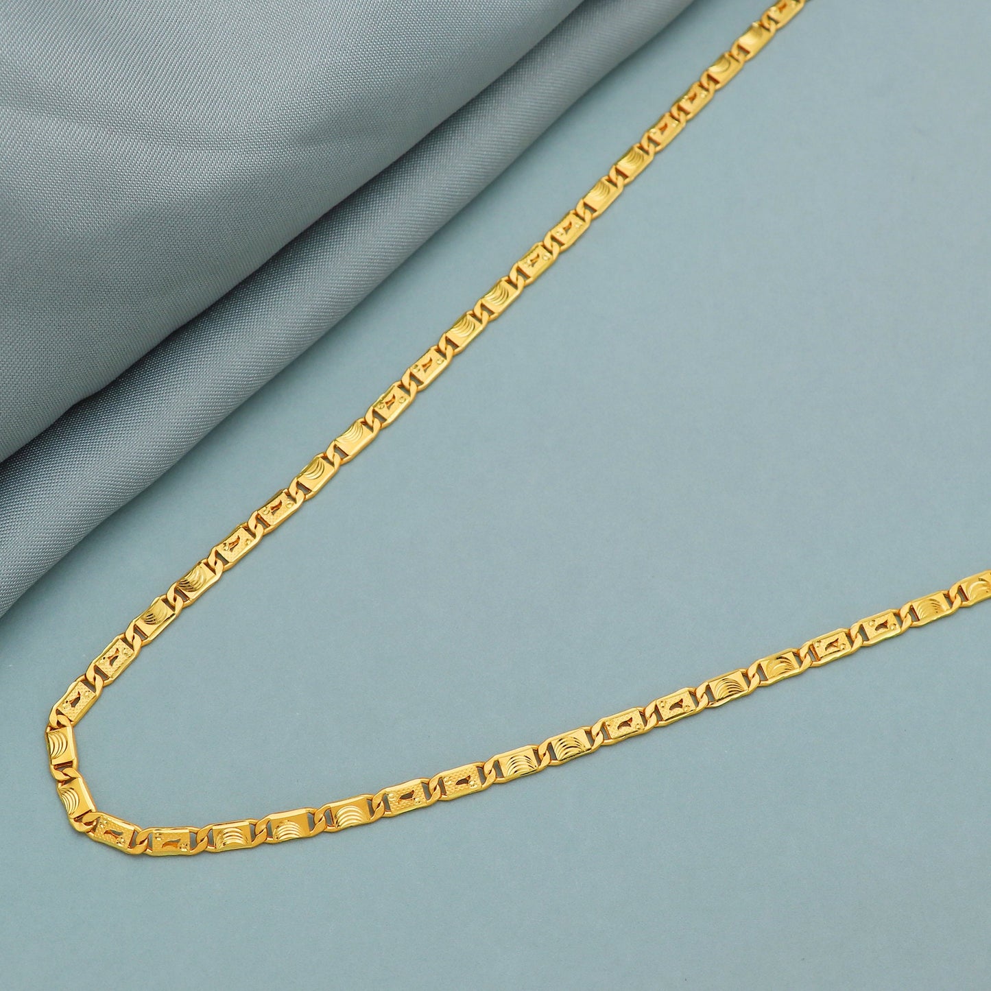handcrafted real 22k gold necklace chain, K3282