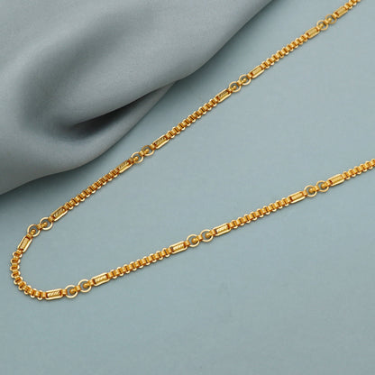 22kt 22k Yellow Gold Chain Necklace For men women Anniversary Wedding Gift , Indian Gold Handmade necklace Jewelry