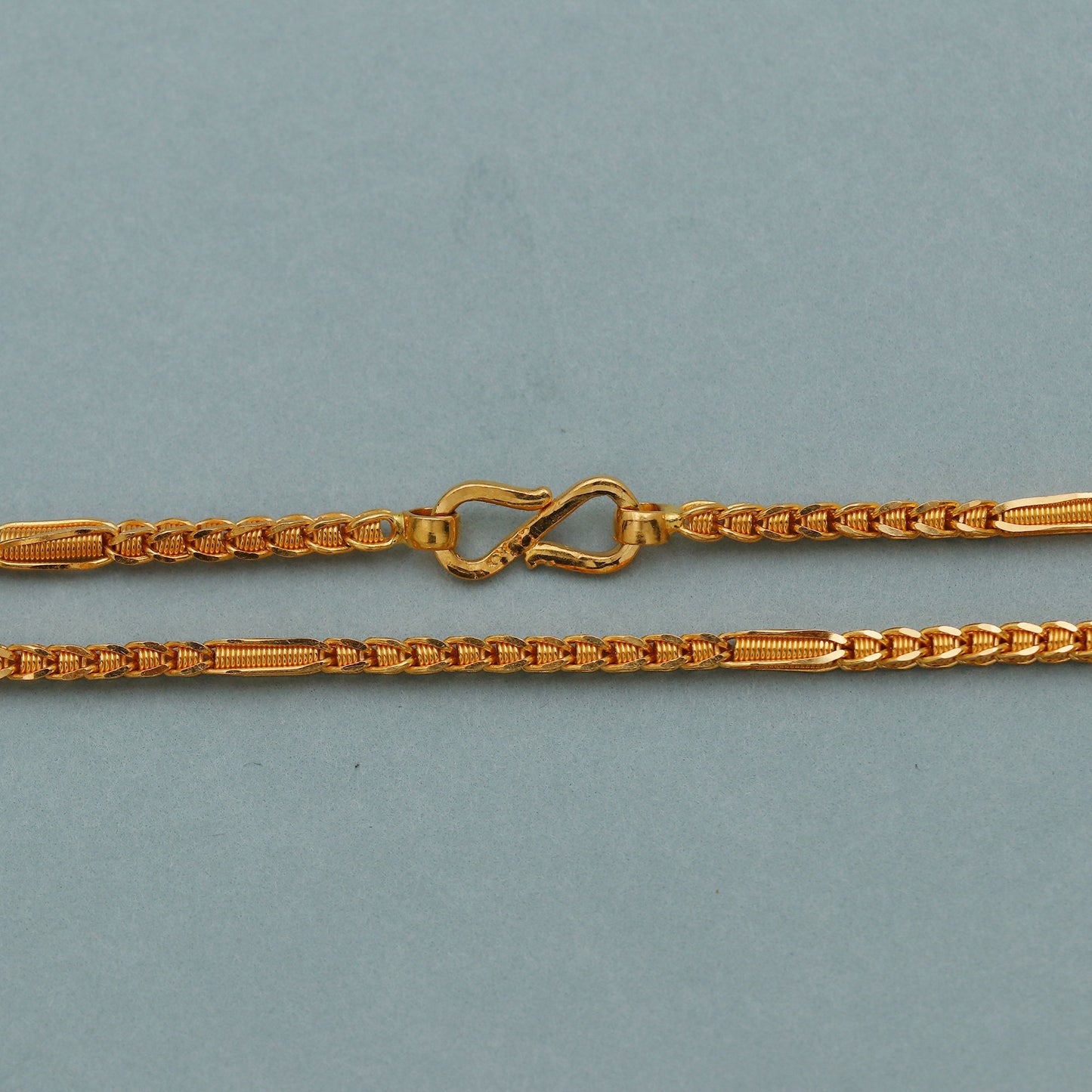 22k Yellow Gold Chain Necklace: Handmade Indian Jewelry