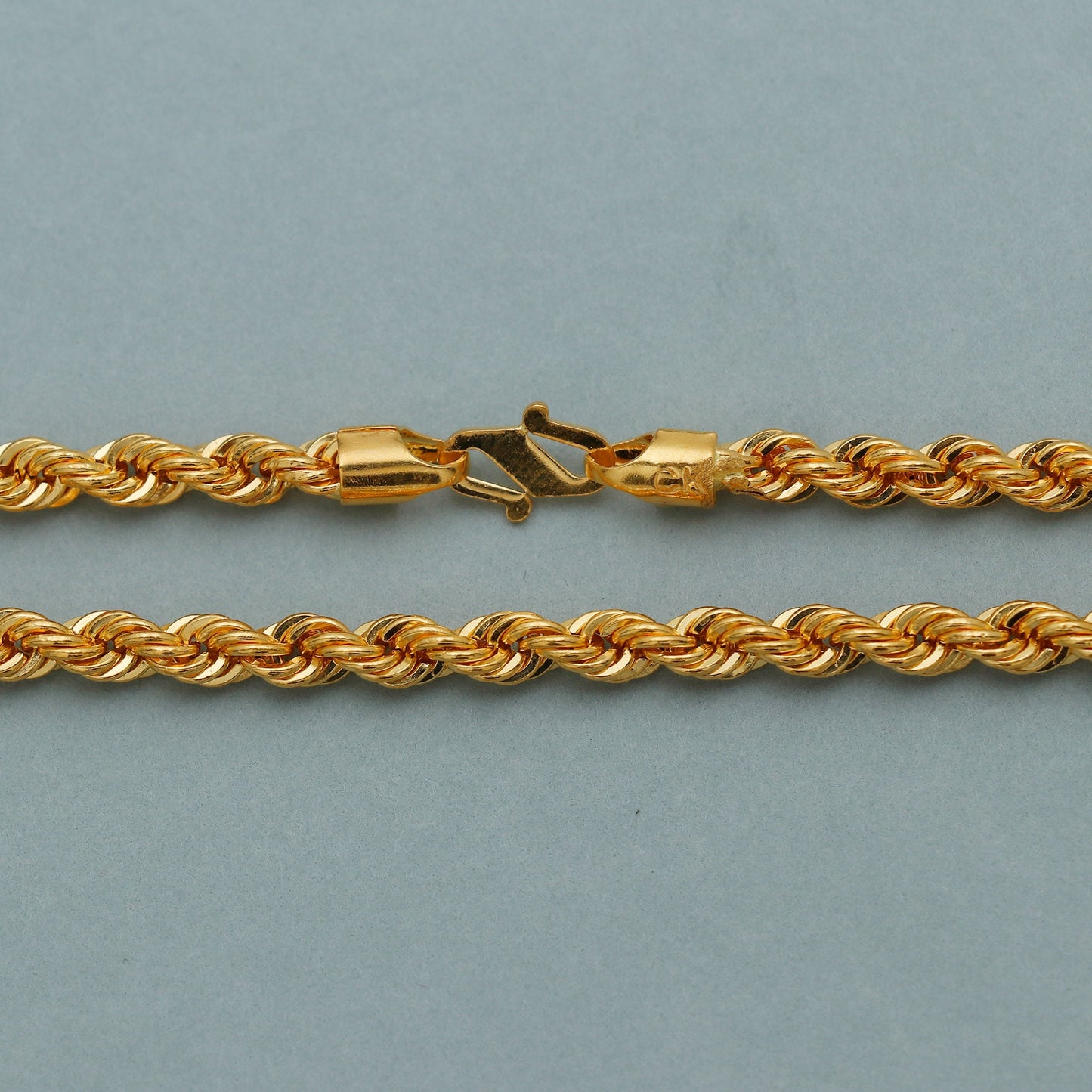 4mm Rope 22k Gold handmade Real Gold Indian Necklace Twisted Chain Jewelry