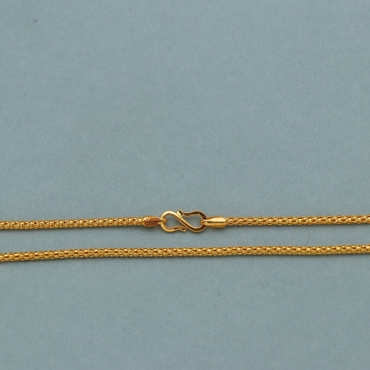 solid 22k gold necklace chain, Round Venetian Chain, women gold chain, 22k necklace chain, Handmade Indian Necklace Chain Jewelry for Gift