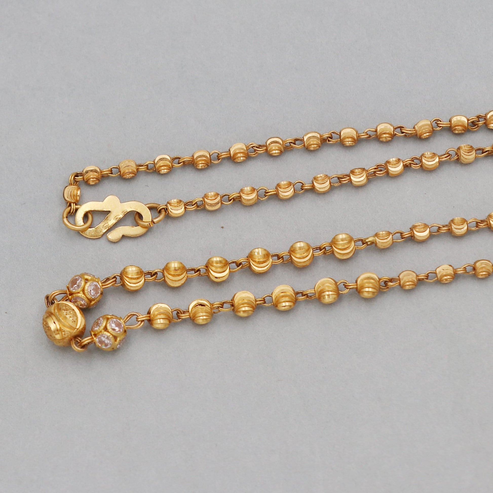 Ball 22k gold chain Gold Chain yellow gold Diamond Cut Beads