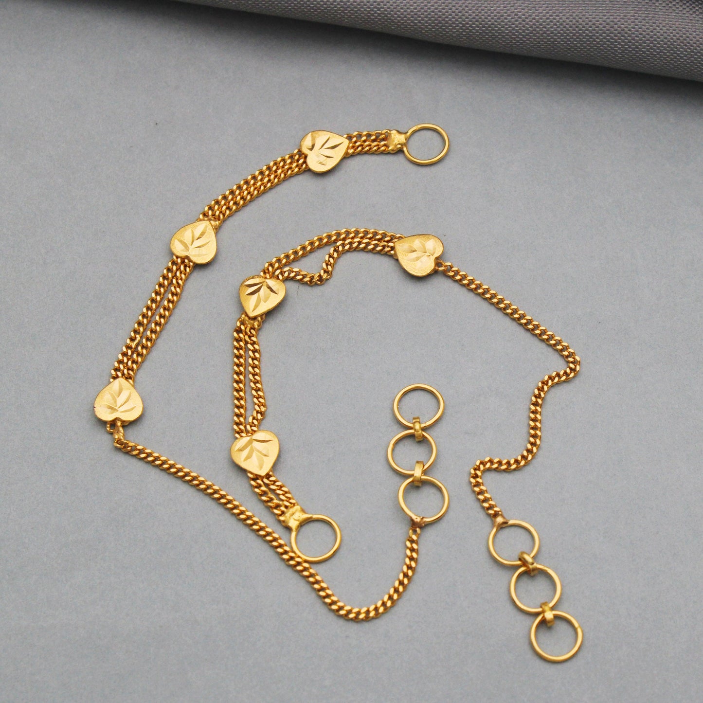 Ear chain 22k Yellow Gold Ear chain for Earrings, 22k gold kaan chain, kanoti gold, handmade jewellery,K3561