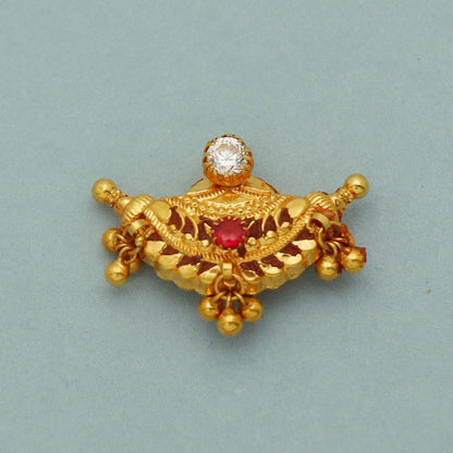 22k Gold Pendant Amulet Jewelry, Tabiz Style Traditional Indian Gold Jewelry, vintage antique design
