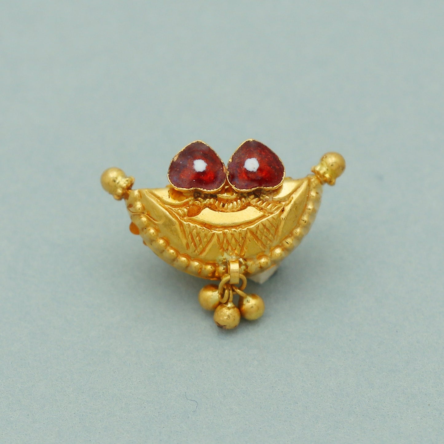 small 22k Gold Pendant Amulet Jewelry, Tabiz Style Traditional Indian Gold Jewelry, vintage antique design