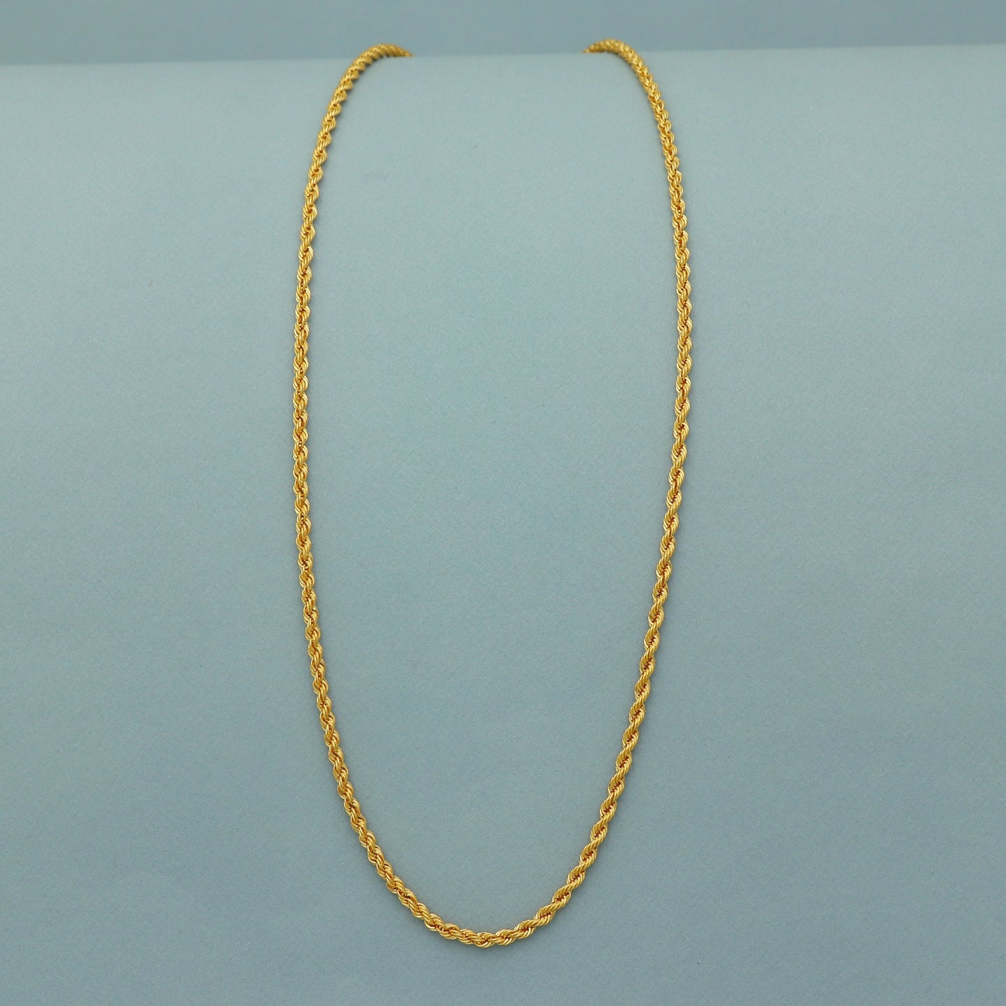 Rope Style 22k Yellow Gold Chain Necklace Gift , all sizes, 22k karat 22kt 22ct Indian Gold Handmade chain necklace Jewelry for gift,