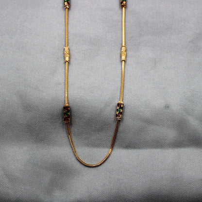 22k Yellow Gold Chain Necklace For men women Anniversary Wedding Gift , Indian Gold Handmade necklace Jewelry