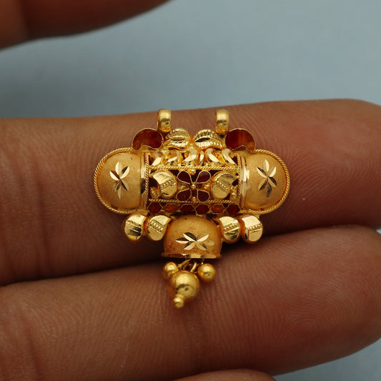 22k Gold Pendant Mangalsutra Pendant for Wife