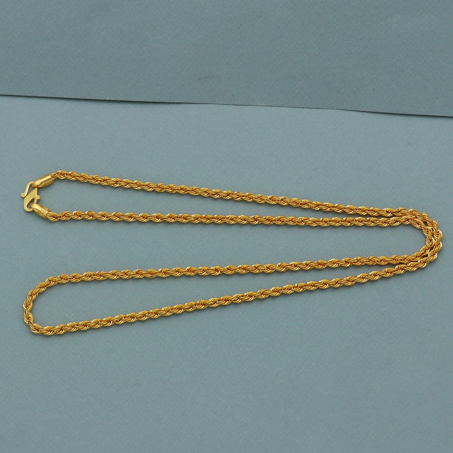 Rope Style 22k Yellow Gold Chain Necklace Gift , all sizes, 22k karat 22kt 22ct Indian Gold Handmade chain necklace Jewelry for gift,