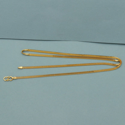 Fine 22kt box style 22k yellow gold chain necklace gift , all sizes,