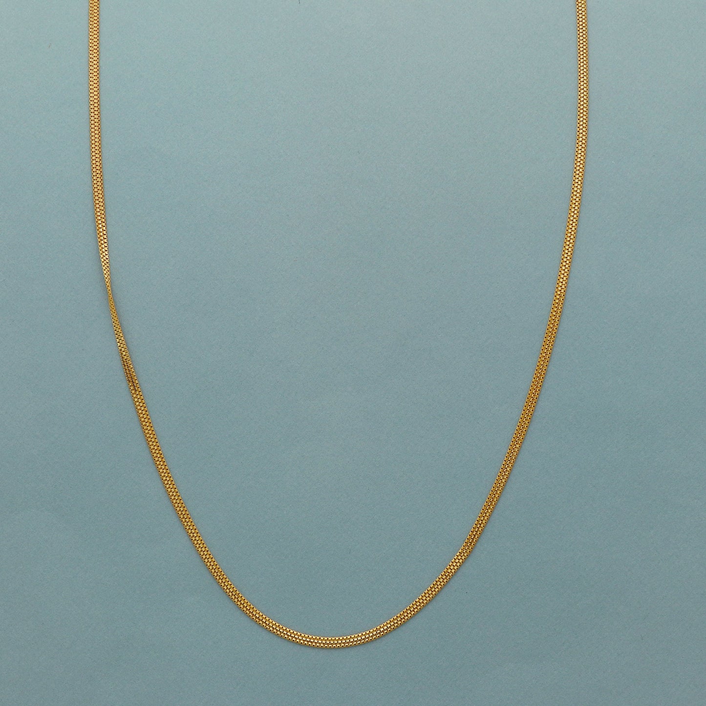 Box Style 22k Yellow Gold Chain Necklace Gift , all sizes, 22k karat 22kt 22ct Indian Gold Handmade chain necklace Jewelry for gift,