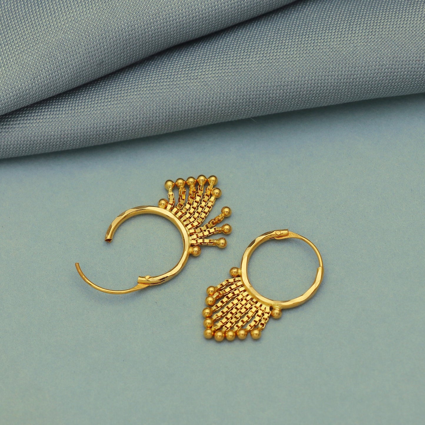 Very Small Pure 20k Yellow Gold Hoop Bali Earrings , Handmade Yellow gold earrings for women, mother Day gift, dainty indian gold earrings