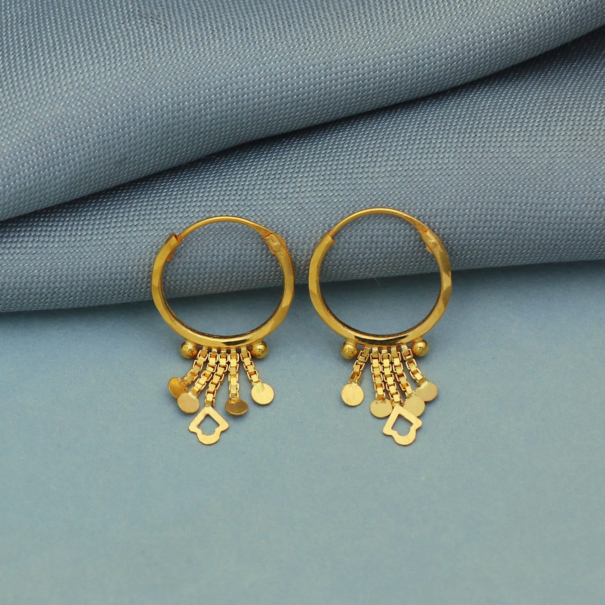 Ring Earring Designs Gold Bali Gold-Plated Earrings/Studs/Bali