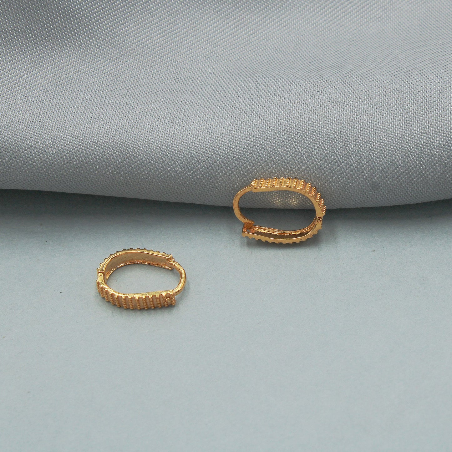 Pure 20k Yellow Gold Hoop Bali Earrings , Handmade Yellow gold chain earrings for women, mother Day gift, dainty indian gold earrings gift