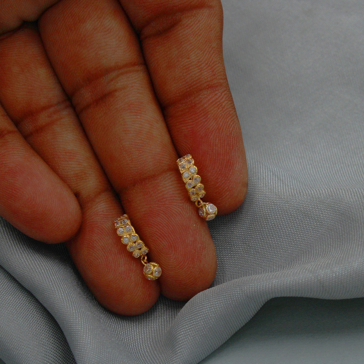 Dainty 20k Gold Hoop Earrings: Handmade Indian Bali Style