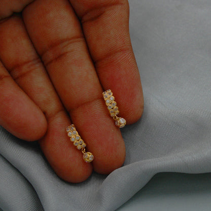 Dainty 20k Gold Hoop Earrings: Handmade Indian Bali Style