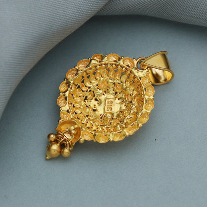 22k karat yellow gold amulet pendant handmade excellent women's girl's jewelry from india