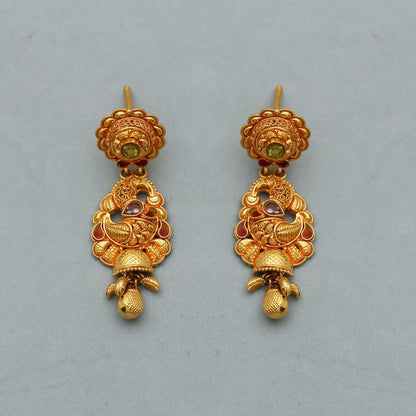 real 22k gold necklace earrings set