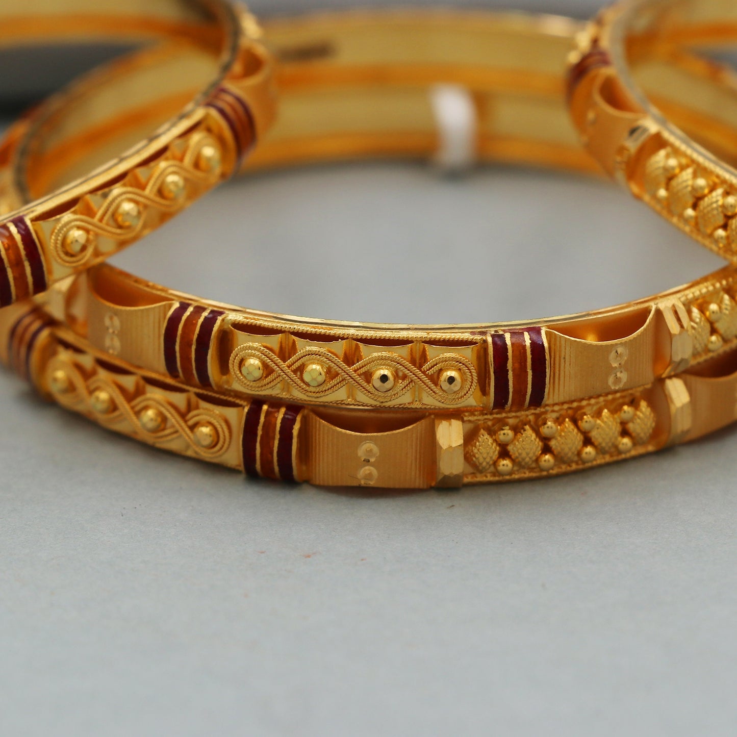 Pure 22k gold bangles Indian Handmade vintage design, handcrafted indian , bangle bracelet pair wedding Jewelry