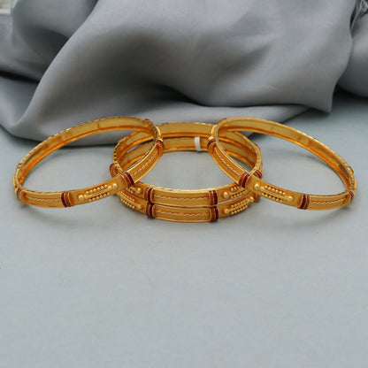 22k Gold Bangles: Handmade Indian Vintage Design Wedding Jewelry