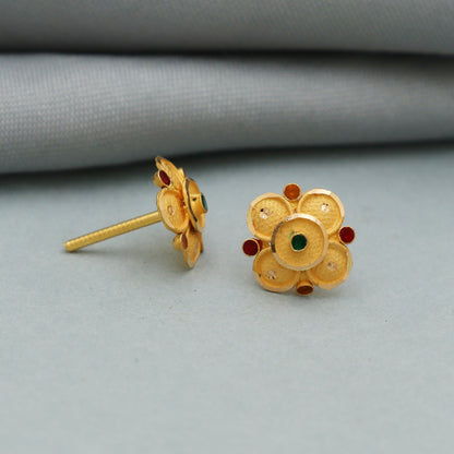 22K gold handmade earring for women