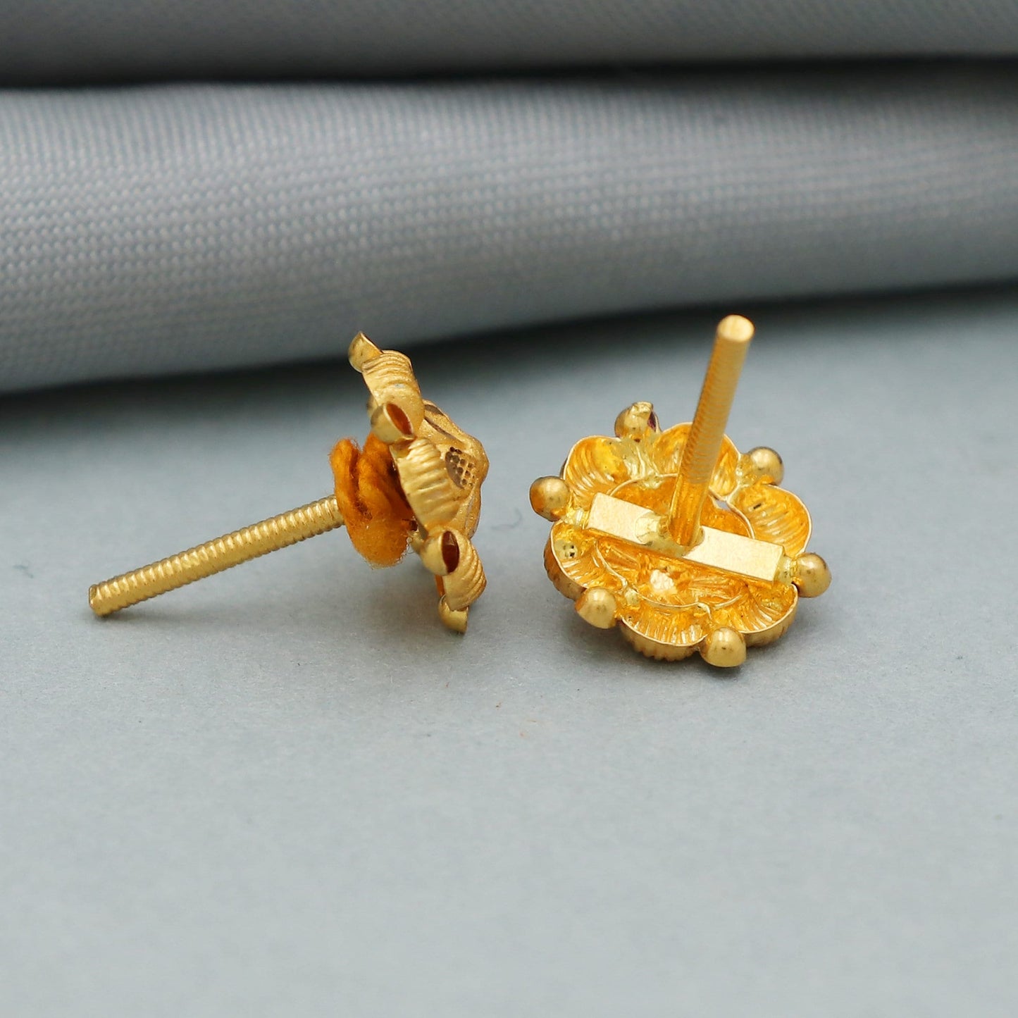 22k gold earrings studs tops handmade jewelry