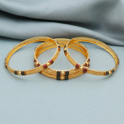 Handmade Real Gold Bnagle Bracelet for Women Jewelry for Bridal or Wedding, Indian Meena Color Bangle Churi, K4195