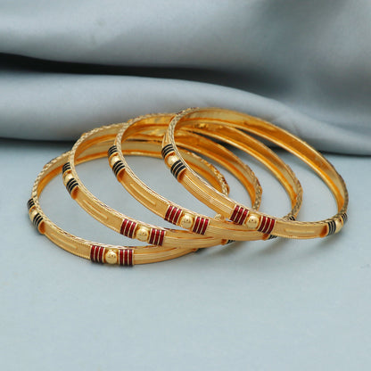 Handmade Real Gold Bnagle Bracelet for Women Jewelry for Bridal or Wedding, Indian Meena Color Bangle Churi, K4195