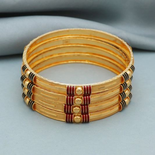 Handmade Real Gold Bnagle Bracelet for Women Jewelry for Bridal or Wedding, Indian Meena Color Bangle Churi, K4195