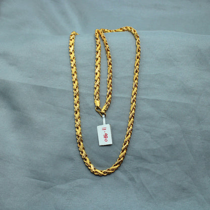 22k Yellow Gold Chain Necklace Chain Indian Handmade Jewelry for gift, Men Women Gold Chain, P1419