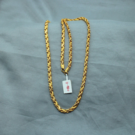 22k Yellow Gold Chain Necklace Chain Indian Handmade Jewelry for gift, Men Women Gold Chain, P1419