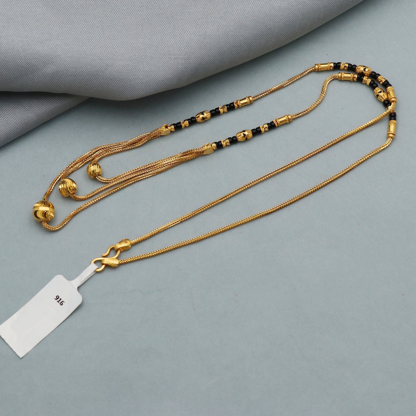 Handmade 22k Gold Mangalsutra Necklace: Indian Wedding Jewelry