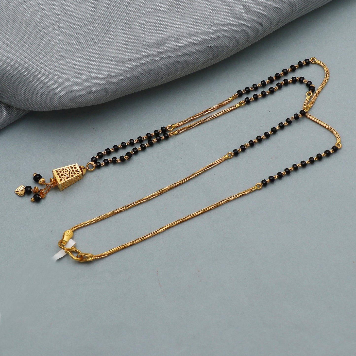 22k Yellow Gold Mangalsutra Necklace: Handmade Indian Jewelry
