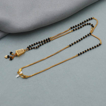 22k Yellow Gold Mangalsutra Necklace: Handmade Indian Jewelry